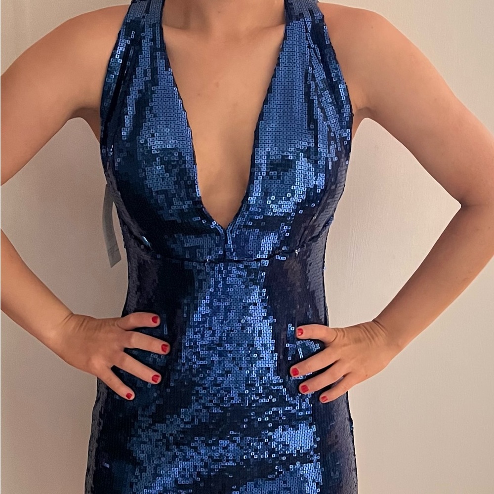 NEW cocktail blue sparkly dress